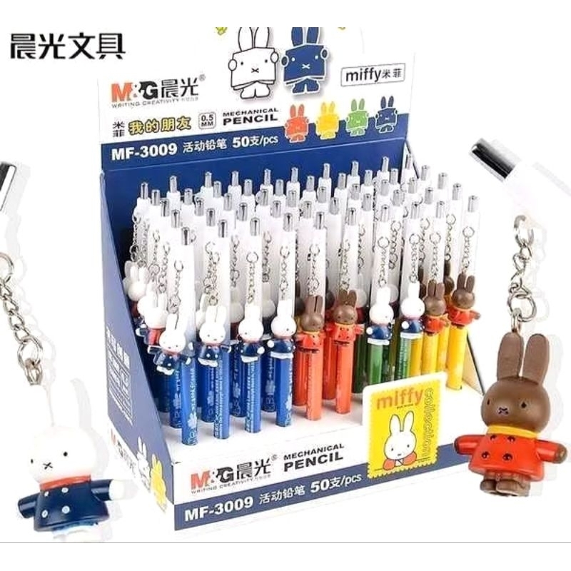 Bút chì kim M&G 0.5mm thỏ Miffy có móc treo cute MF-3009