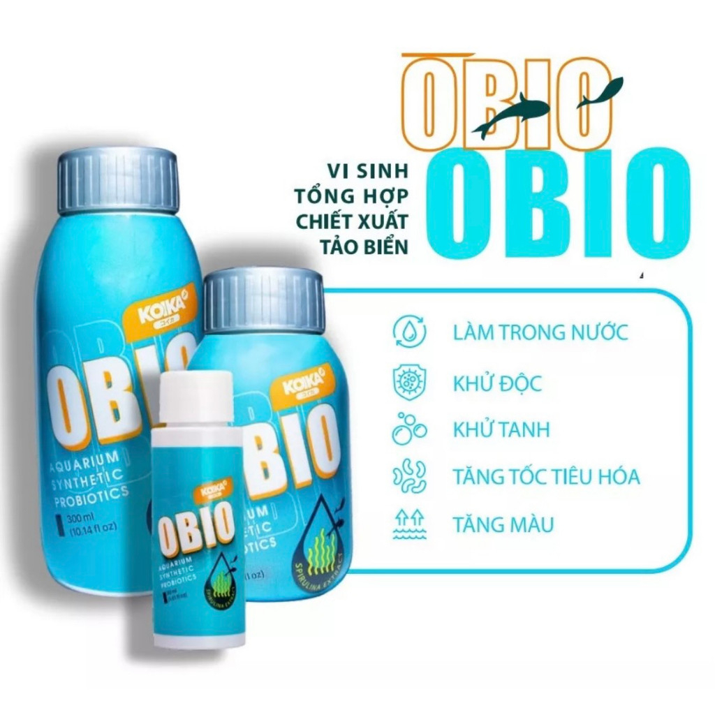 Vi sinh Obio Koika chai 180ml cho bể thủy sinh bể cá cảnh