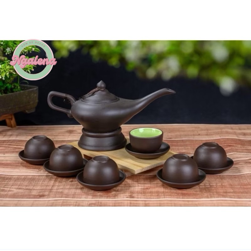 Bộ ấm chén aladanh tử sa Bát Tràng