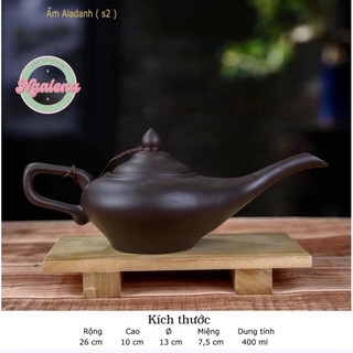 Bộ ấm chén aladanh tử sa Bát Tràng