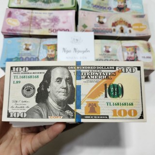 Combo 100 tờ giấy tiền đô la bóng đẹp hàng mã