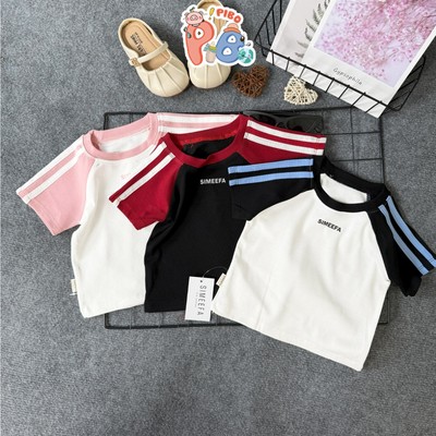 Áo Thun Cộc Tay Bé Dáng Ngắn, Form Croptop Ôm, Vải Zip Mềm Chất Lượng Cao BabyBoo CTS - PiBo Store-T2