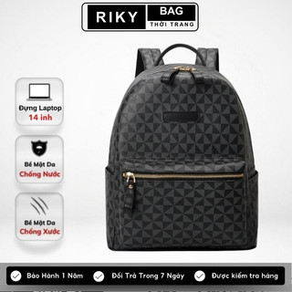 Balo Da EDM balo đi học nam nữ cặp đi học thời trang RIKY Ba lô mlb unisex da pu cao cấp chống nước cặp sách đựng laptop