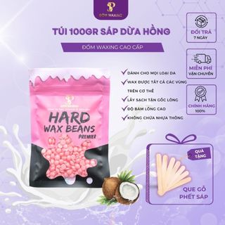   100% Tự nhiên  Sáp Wax Lông Cao Cấp Dừa Hồng Dùng Cho Da Nhạy Cảm - 100gr 