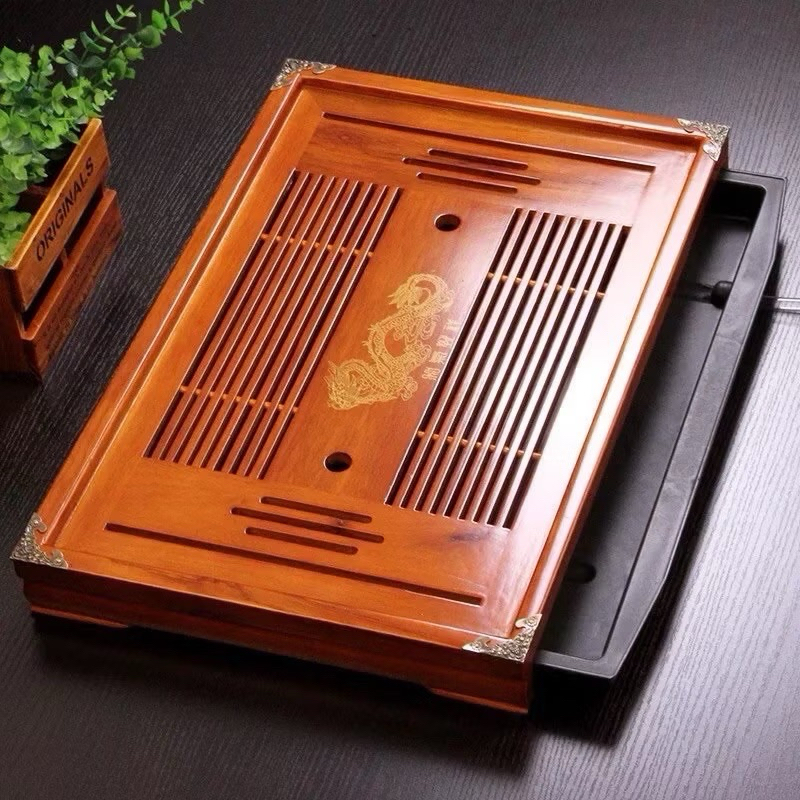 Khay gỗ ấm chén từ gỗ sồi đỏ