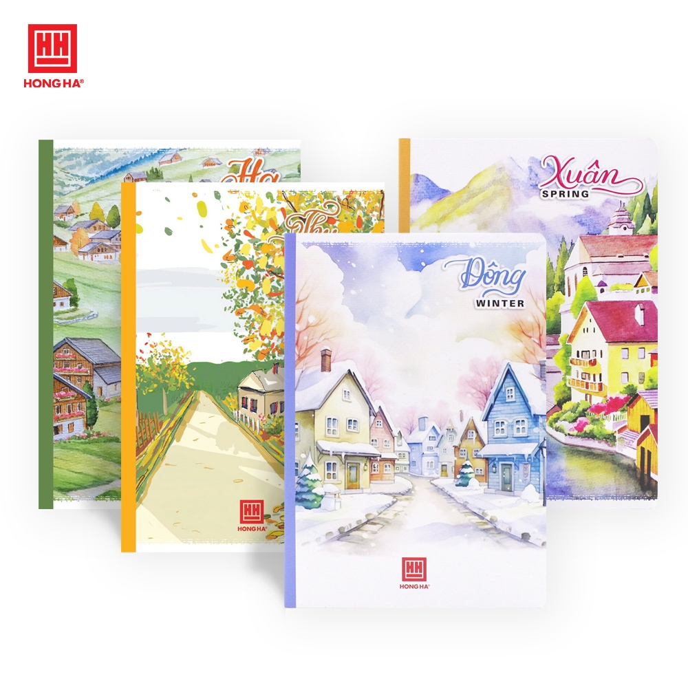 Combo 10 Quyển Vở kẻ ngang Hồng Hà 72 trang Pupil Bốn Mùa 1004, vở cho học sinh cấp 2, cấp 3