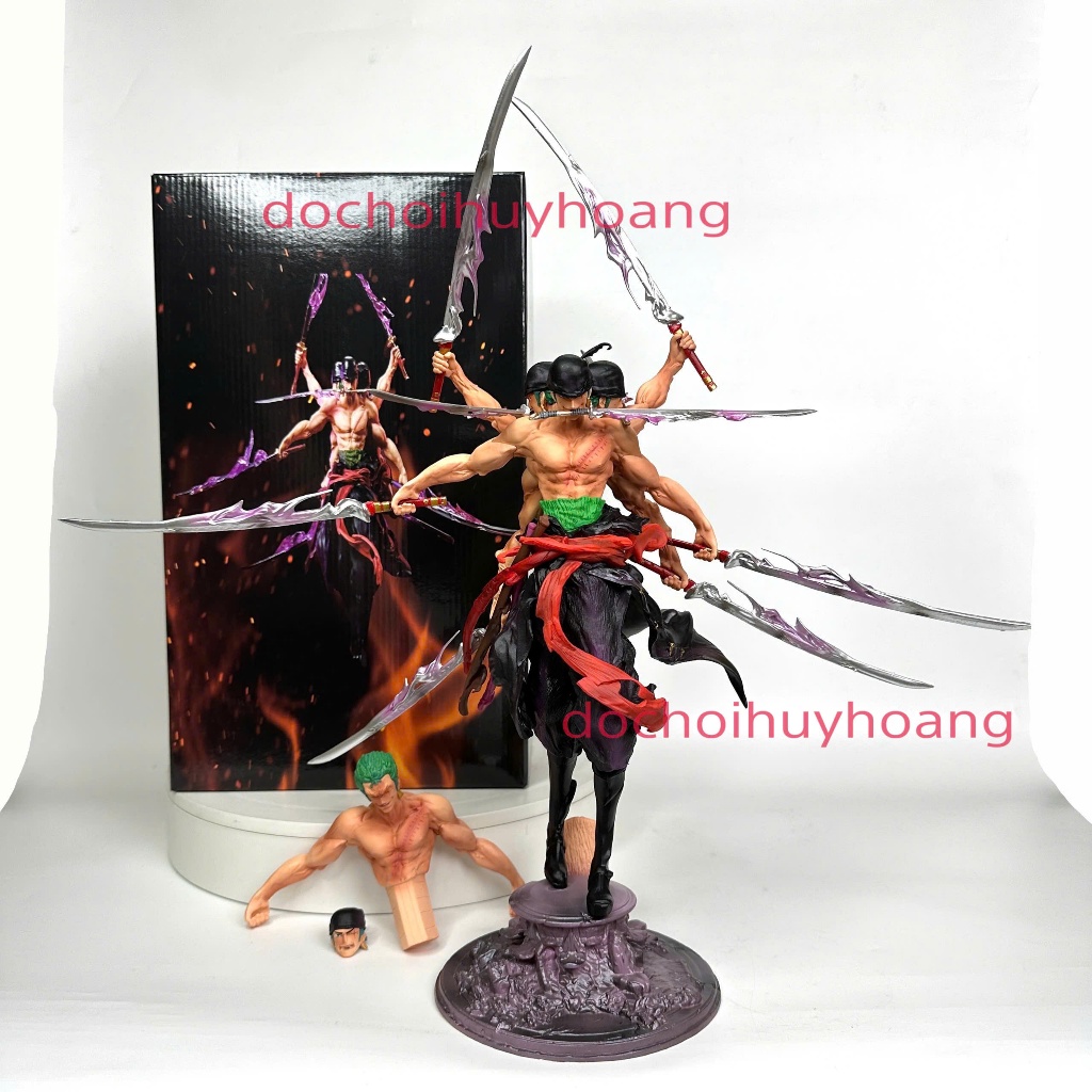 Mô Hình Nhân Vật Zoro asura 3 đầu 6 tay 50cm OnePiece