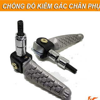 CHỐNG ĐỔ KIÊM GÁC CHÂN PHỤ CHO XE MÁY