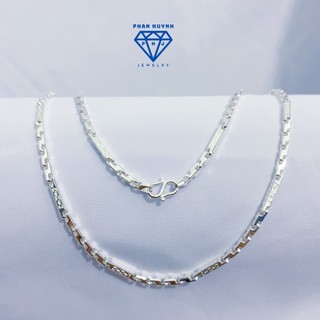  Dây chuyền bạc nam ống vuông nhám trang sức PHAN HUYNH JEWELRY Quà tặng bạn trai 