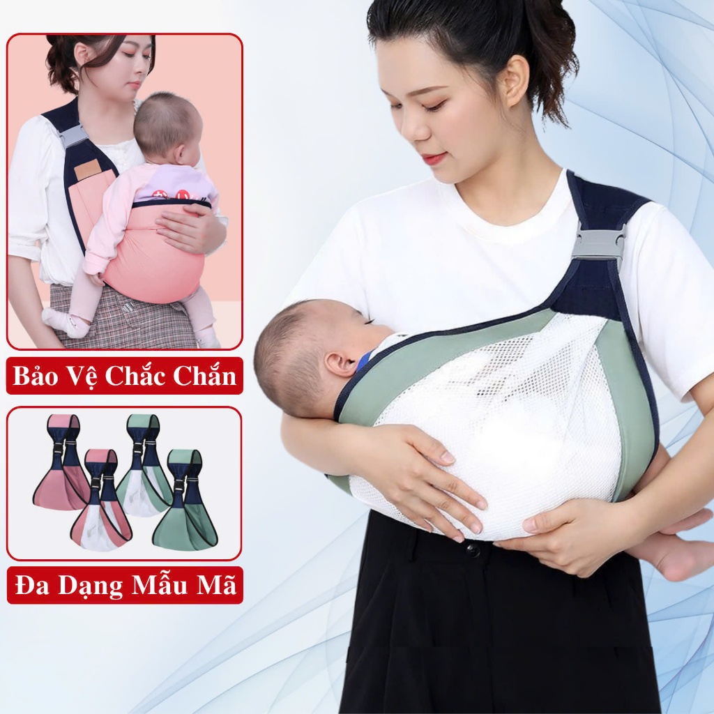 Đai Điu Em Bé Sơ Sinh KooKoo Vải Mềm Thoáng Khí Phù Hợp Nhiều Tư Thế, Địu Trẻ Em Cho Bé Sơ Sinh