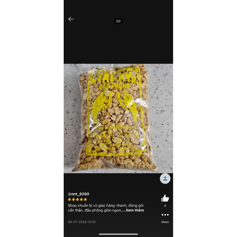 500g đậu phộng rang sẵn