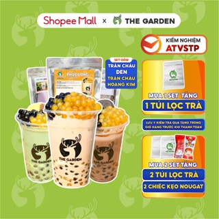 Set Trà Sữa Tự Pha Phúc Long, Nguyên Liệu Làm Trà Sữa Thái Xanh, Thái Đỏ 6-8 Ly THE GARDEN