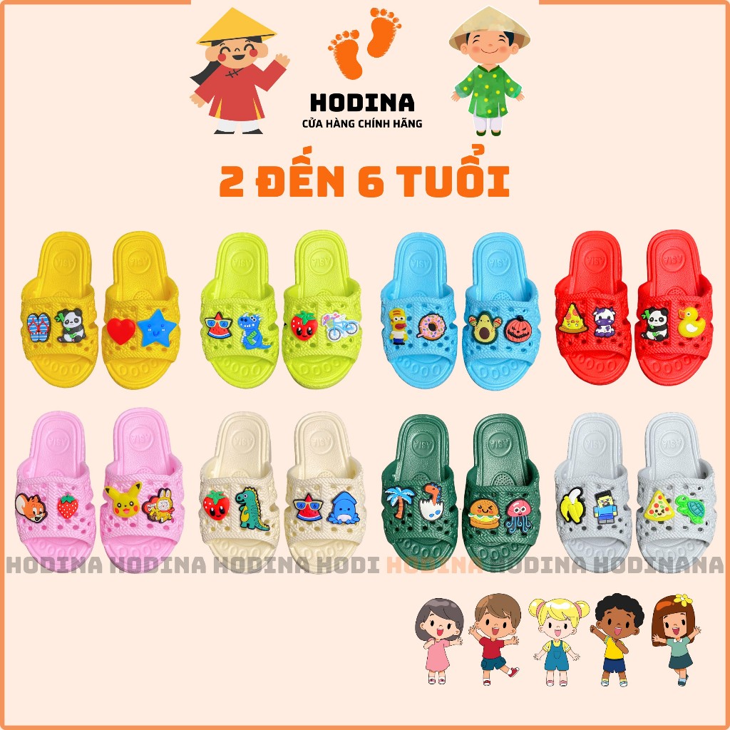 Dép Tổ Ong Cho Bé Dép Cho Bé Trai Bé Gái Gắn Sticker Siêu Nhẹ Siêu Mềm Cao Cấp