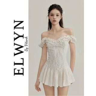  Đầm Thiết Kế Ren Trễ Vai Phối Bèo Tiểu Thư Dáng Xếp Ly Mặc Đi Chơi Đi Biển Elwyn By Vitanh 