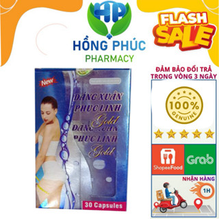 Giảm cân Dáng Xuân Phục Linh Gold - Giảm mỡ bụng, thon gọn vóc dáng , an toàn , không mệt mỏi Hộp 30 viên (CHE TÊN SP)