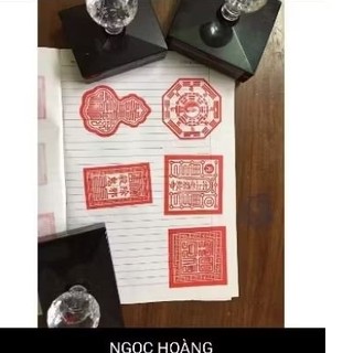 Dấu triện thông dụng, dấu flash Ấn tam bảo, Ngọc hoàng, liên hoa  tứ phủ Thấm mực