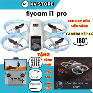 Drone mini I1 promax có cảm biến chống va chạm, bảo vệ cánh, camera full HD điều khiển 180 độ flycam