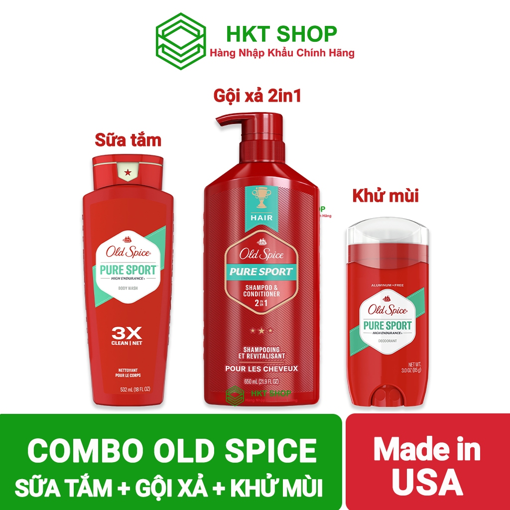 [USA] Combo Old Spice Pure Sport_HKT shop