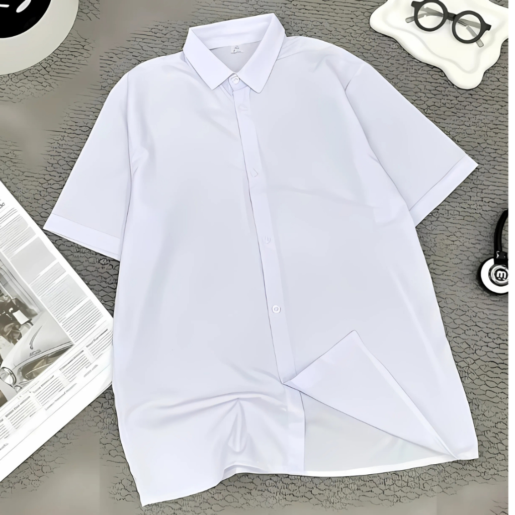 Giá Xưởng Áo Sơ Mi Trắng Học Sinh, Áo Đi Học Cộc Tay, Dài Tay Cho Nam Nữ Đủ Độ Tuổi học sinh