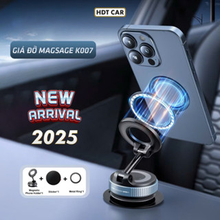 Giá đỡ điện thoại từ tính K007, giá đỡ magsafe hút chân không trên ô tô chất liệu hợp kim cao cấp, xoay 360 độ- New 2025