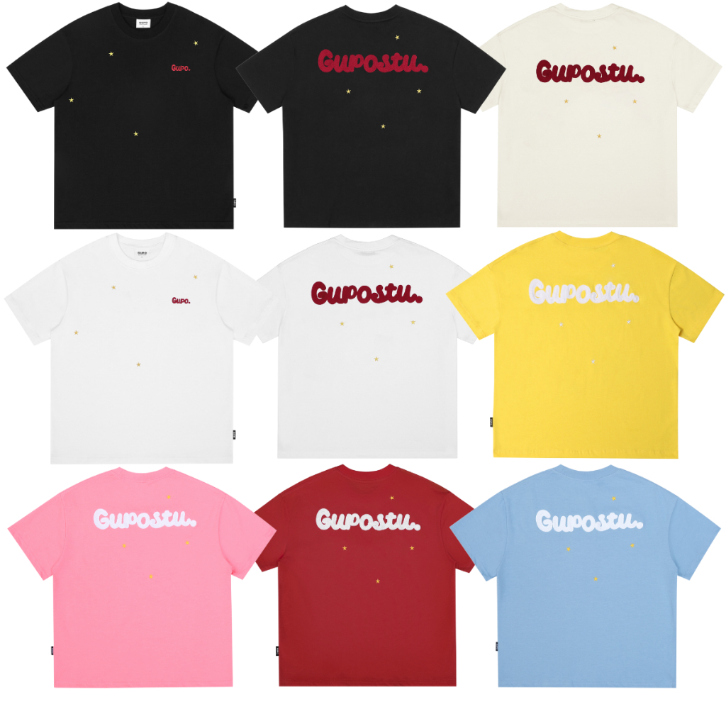 Áo Thun Boxy 280GSM “STAR” Thêu Len GUPO Unisex Nam Nữ Cotton Local Brand - TSS01