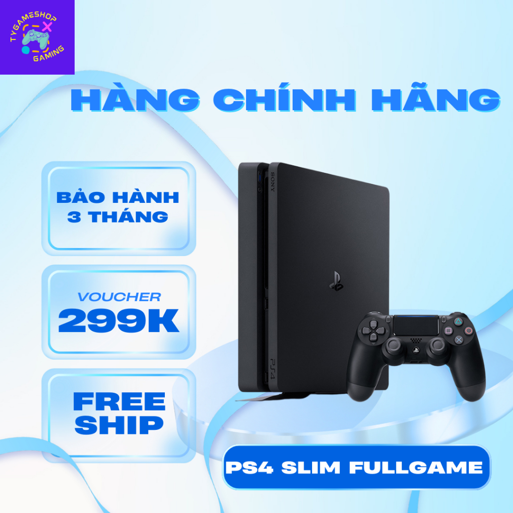 Máy Playstation 4 Slim Full Box Đời Cao Nhất Hack Full Game Việt Hoá Bảo Hành 3 Tháng