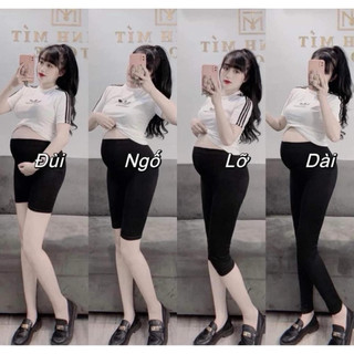 Quần bầu Hè Thun Cotton Zip, thoải mái thoáng mát cho mẹ bầu