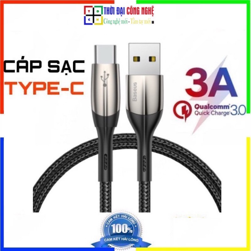 Cáp sạc tốc độ cao Baseus Type C Horizontal Data cho Samsung, Xiaomi, Huawei, Oppo