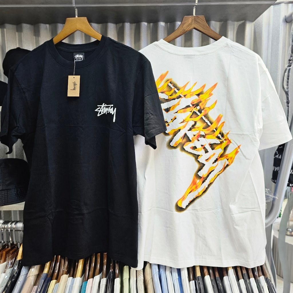 Áo Thun STUSSY BURNING STOCK TEE - Áo thun Stussy Unisex Nam Nữ - Có sẵn