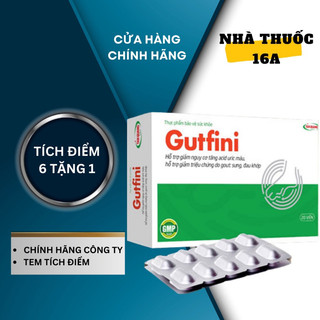 GUTFINI - TÍCH ĐIỂM 6 TẶNG 1 - DÀNH CHO NGƯỜI BỊ GÚT ( GOUT ), HỖ TRỢ GIẢM ACID URIC, SƯNG ĐAU KHỚP
