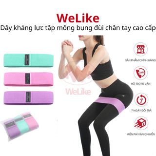 Dây kháng lực tập gym Welike - Dây band kháng lực đàn hồi tập chân mông tay đùi kéo xà boxing tại nhà Vải Polyester