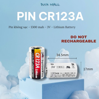   1 VIÊN  Pin CR123A dành cho máy ảnh phim film dùng 1 lần không sạc 