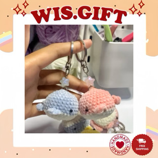Móc Khoá Len Tình Yêu Hình Cá Heo Xinh Xắn (Kèm Charm) | @WIS.GIFT