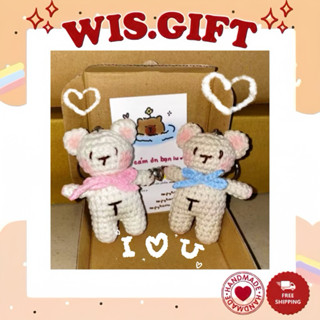 [SẴN] Móc Khoá Gấu Teddy Mini Bằng Len Làm Quà Tặng Xinh Xắn | @WIS.GIFT