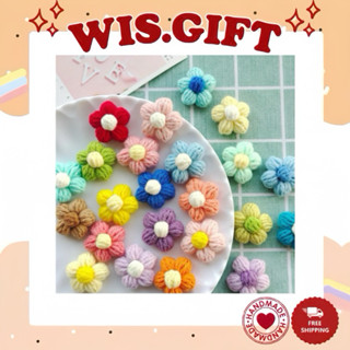 Bông Hoa Ghim Cài Móc Khoá Bằng Len Xinh Xắn Nhiều Màu Sắc | @WIS.GIFT