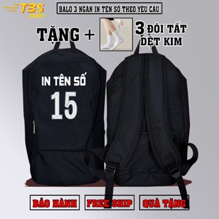 Balo thể thao in tên số theo yêu cầu, 3 ngăn, có ngăn đựng giày, đi học đi chơi đi làm đều được