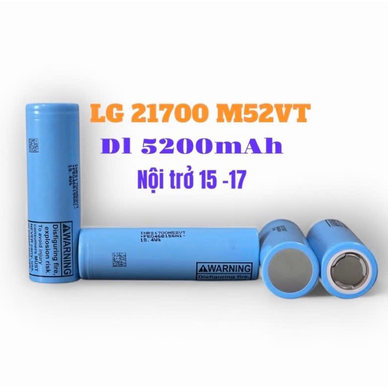 [ Pin LG 21700 M52VT ] Dung lượng 5200mAh pin mới 100%