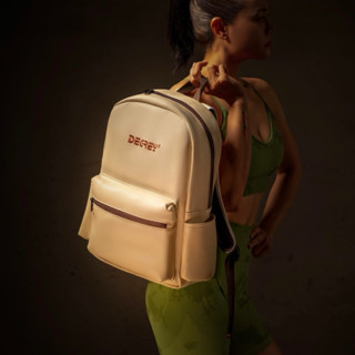 Balo thời trang Degrey Leather Basic Kem - LBBK