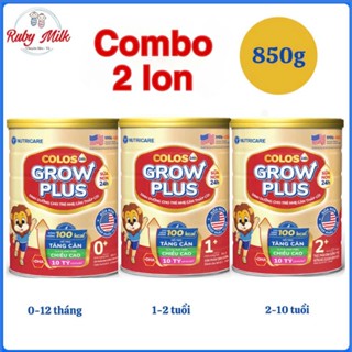  Combo 2 Lon Sữa bột Nutricare Colos Grow Plus Lon 850g Dinh Dưỡng Cho Bé Nhẹ Cân Thấp Còi 
