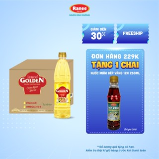 Thùng dầu ăn Ranee Golden 1 lít (1 lít x 12 chai)