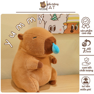   Rút Chậm  Gấu Bông Capybara Nước Mũi Gấu Capybara Nâu Kích Thước 30cm 55cm 70cm 90cm Chuột Lang Nước Mềm Mại -xưởng g 
