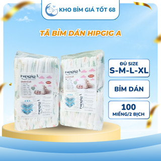 Combo 100 miếng bỉm DÁN cho bé, Tã bỉm mềm mỏng, siêu thấm hút, đủ size từ S - XL