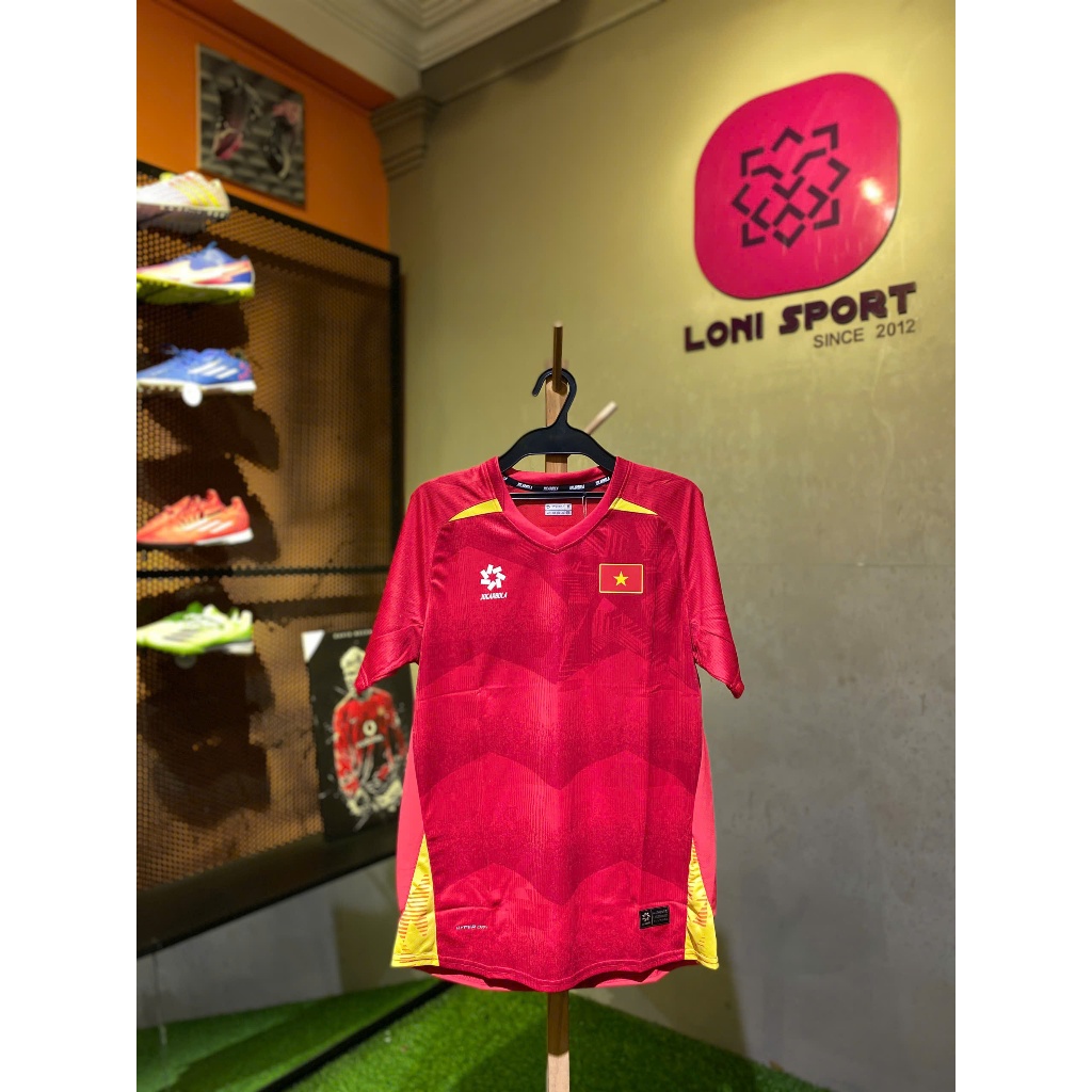 [Bản Player] Áo đội tuyển Việt Nam đỏ/trắng 2025 Chính hãng Jogarbola. In tên số chuẩn font thi đấu.