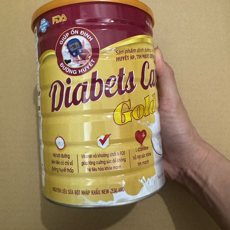 [ Hộp 900g] Sữa tiểu đường DIABETS CARE GOLD - dinh dưỡng cho người tiểu đường tăng cường sức khỏe [