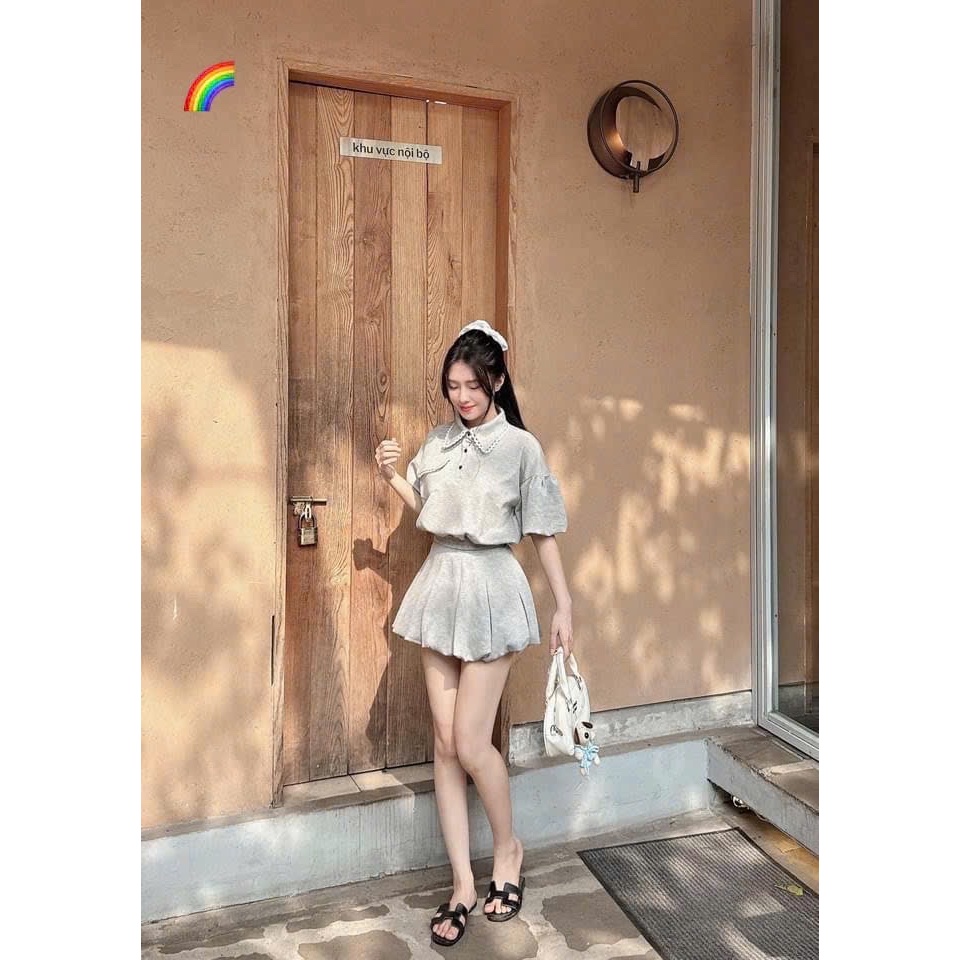 SET VÁY NỮ XÁM TIỂU THƯ HM