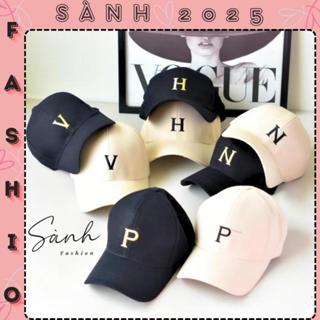 Mũ lưỡi trai thêu chữ cái từ A -> Y chất kaki dày dặn form unisex Sành Fashion