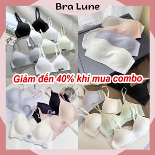 Set 3 áo lót nữ cotton mút mỏng, co dãn, Combo 3 áo ngực nữ cao cấp tôn vòng 1 mã 01 BraLune