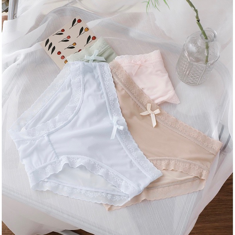 COMBO 5-10 Quần Lót Nữ Su Lụa Siêu Mỏng Không lộ viền co giãn phối ren hoa thoáng mát gợi cảm MÃ 1271 | BigBuy360 - bigbuy360.vn