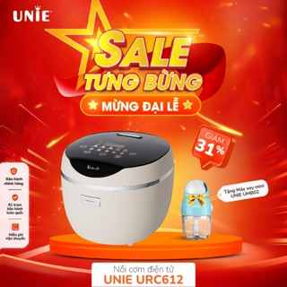 Nồi cơm điện tử UNIE URC612 ,nấu cơm giảm đường, lòng nồi inox 304, dung tích 1,2L,công suất 500W, BH 12 tháng