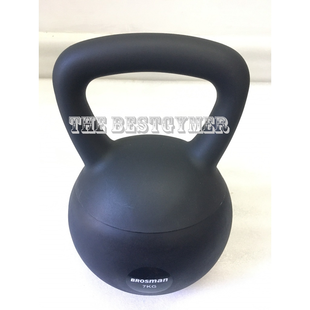 TẠ ẤM 7KG CAO SU MỀM BROSMAN CAO CẤP / TẠ BÌNH VÔI CAO SU MỀM 7KG BROSMAN NHẬP KHẨU MÀU ĐEN